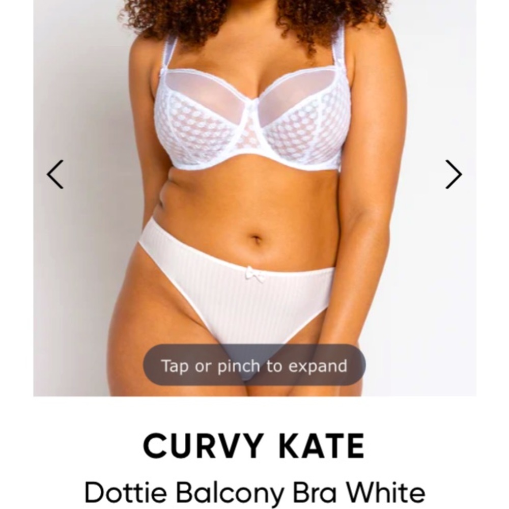 NWTCurvy Kate CK6201 UK 30G USA 30I white Dottie Balcony bra